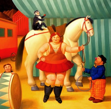 Fernando Botero Painting - Tropa de Circo Fernando Botero